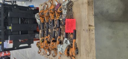 Twelve (12) Ingersol Rand 3/4 Ton Lever Hoists